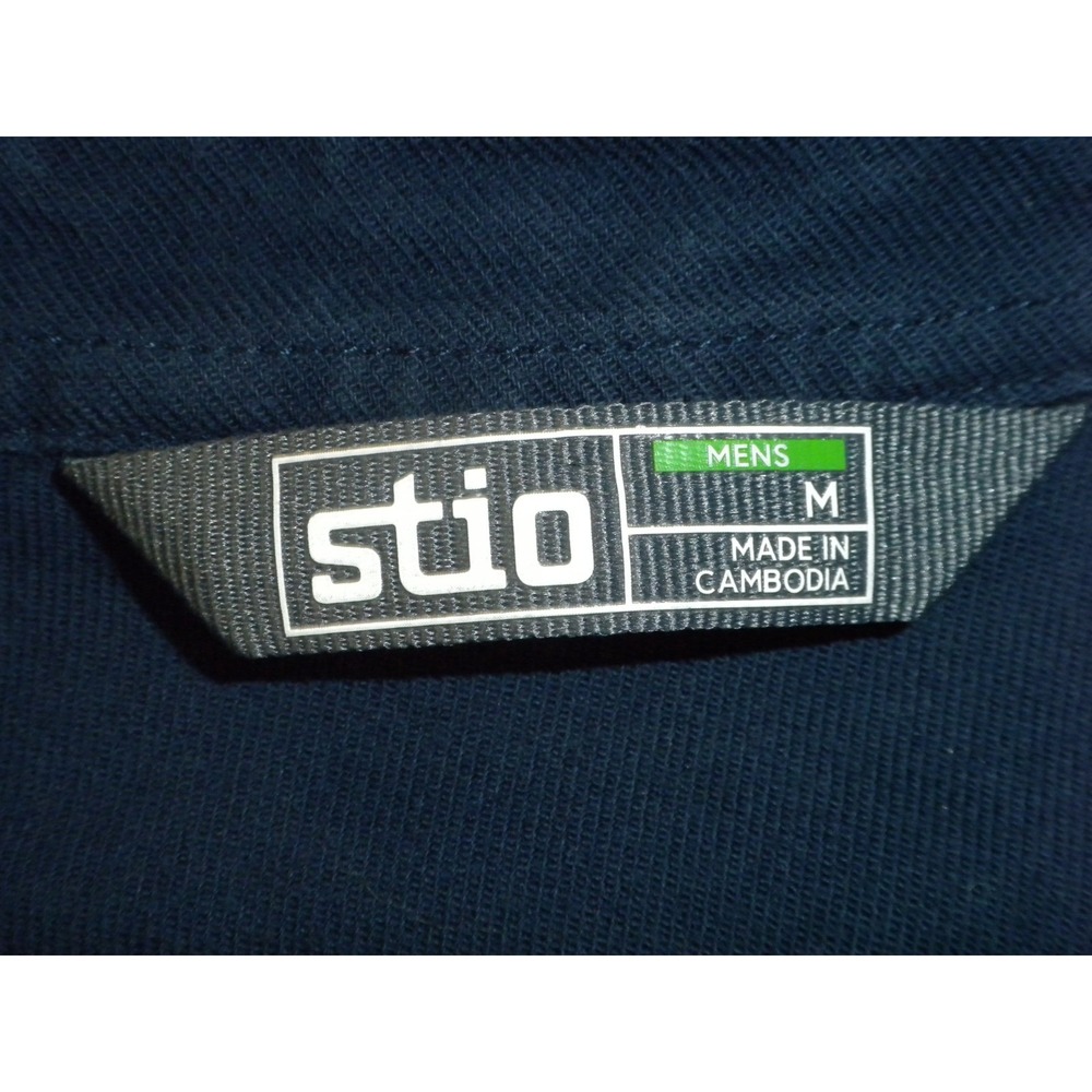 Stio Shirt Mens M Blue Miter Stretch Lightweight Flannel Organic Cotton Mountain - Picture 4 of 9